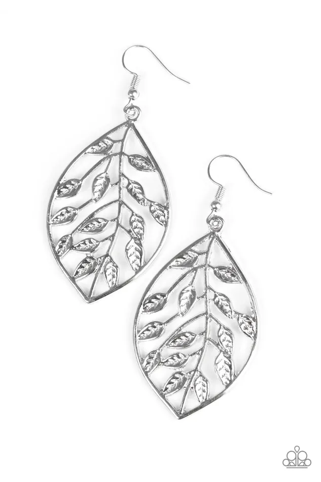 Earrings Paparazzi Jewelry Paparazzi Earring Lay It On The VINE Silver