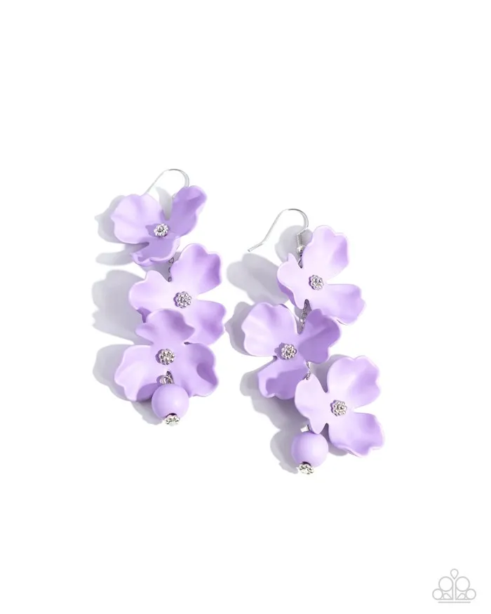 Earrings Paparazzi Jewelry Paparazzi Earring Plentiful Petals Purple Earrings Paparazzi Jewelry Paparazzi Earring Plentiful Petals Purple