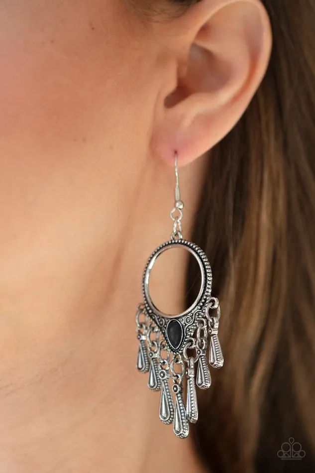 Earrings Paparazzi Jewelry Paparazzi Earring Ranger Rhythm Black