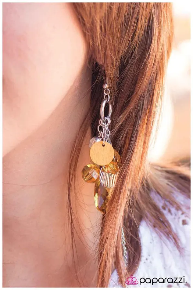 Earrings Paparazzi Jewelry Paparazzi Earring Sweeter than Honey Yellow