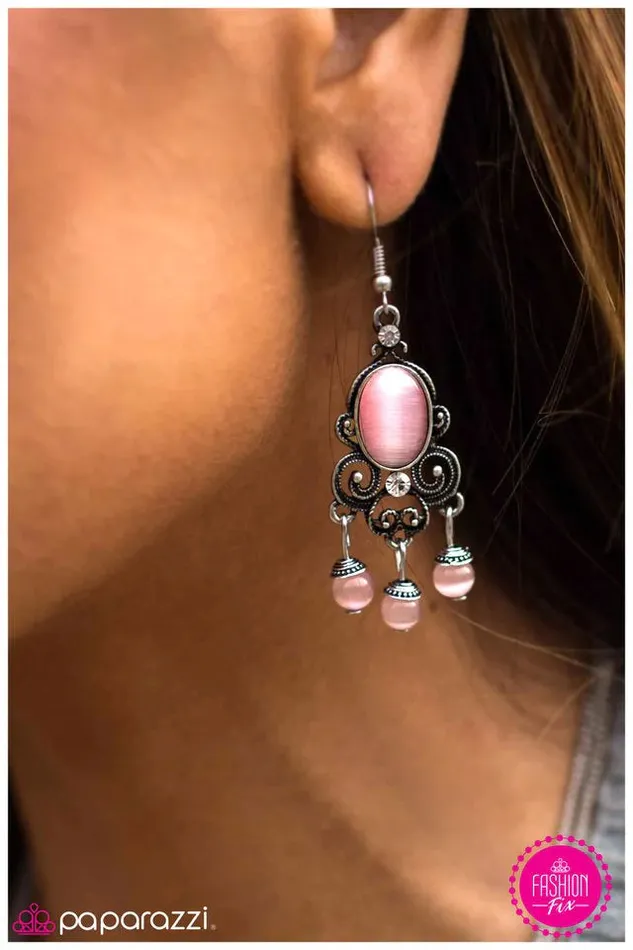 Earrings Paparazzi Jewelry Paparazzi Earring True Loves Kiss Pink