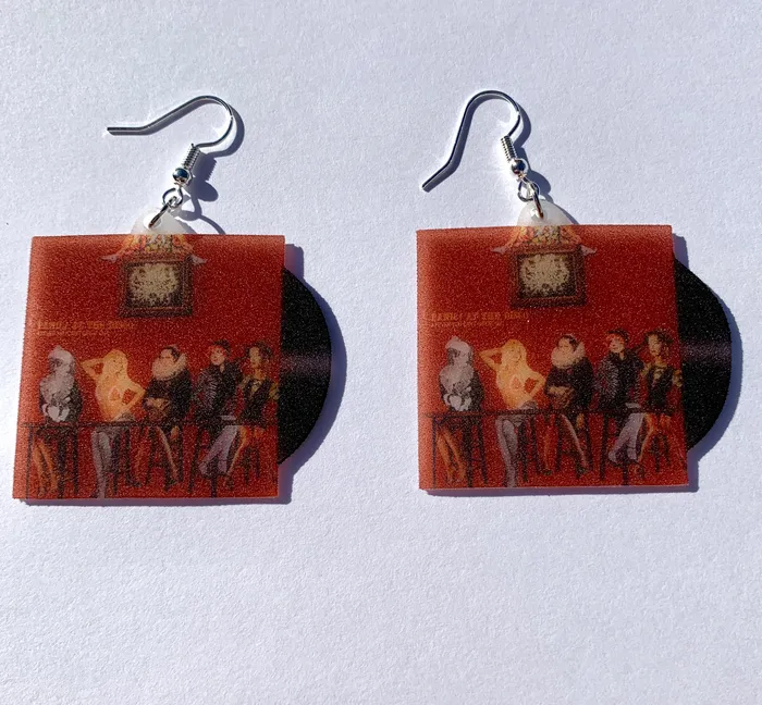 Earrings Sam Makes Things Panic At The Disco A Fever You Cant Sweat Out Vinyl Album Handmade Earrings
