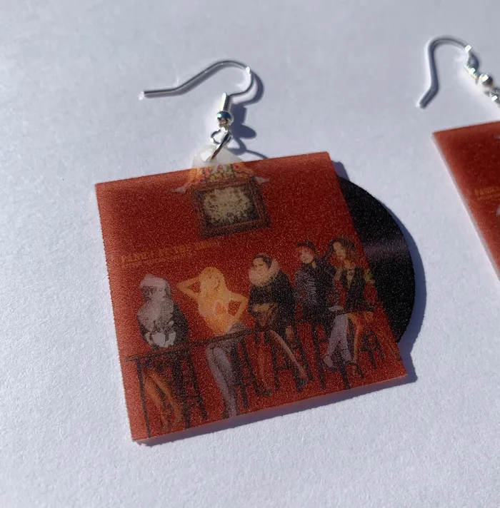 Earrings Sam Makes Things Panic At The Disco A Fever You Cant Sweat Out Vinyl Album Handmade Earrings