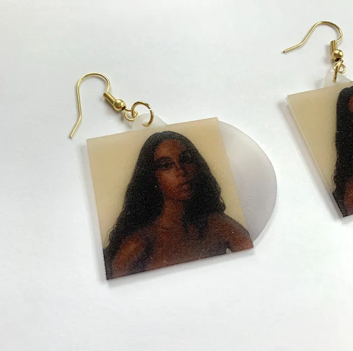 Earrings Sam Makes Things Solange When I Get Home Vinyl Album Handmade Earrings