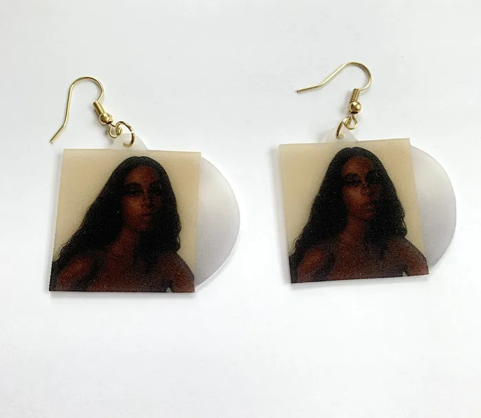 Earrings Sam Makes Things Solange When I Get Home Vinyl Album Handmade Earrings