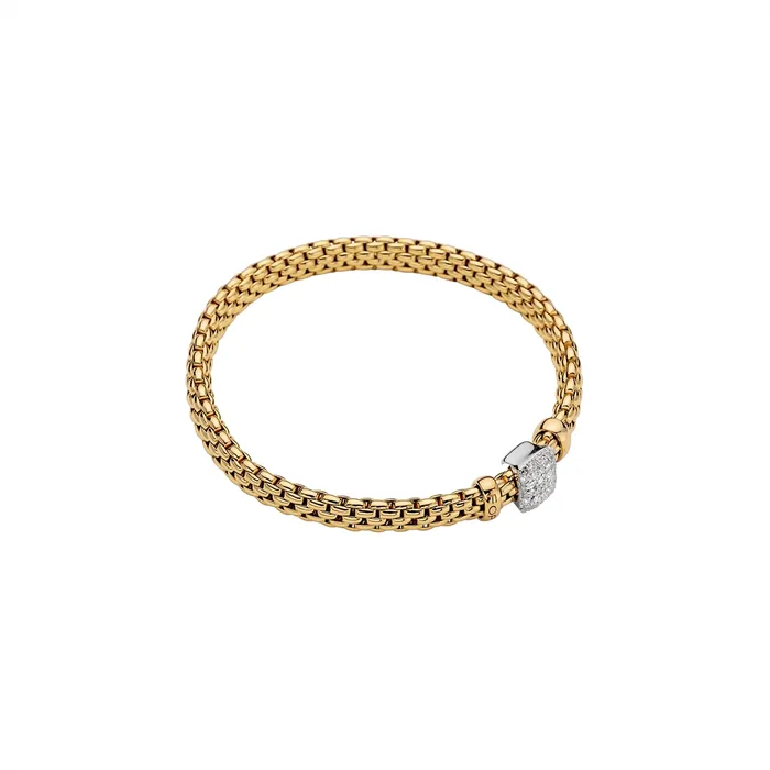 FOPE 18K Yellow Gold Vendome Collection Diamond Bracelet Medium Size FOPE Bracelets FOPE 18K Yellow Gold Vendome Collection Diamond Bracelet Medium Size FOPE Bracelets