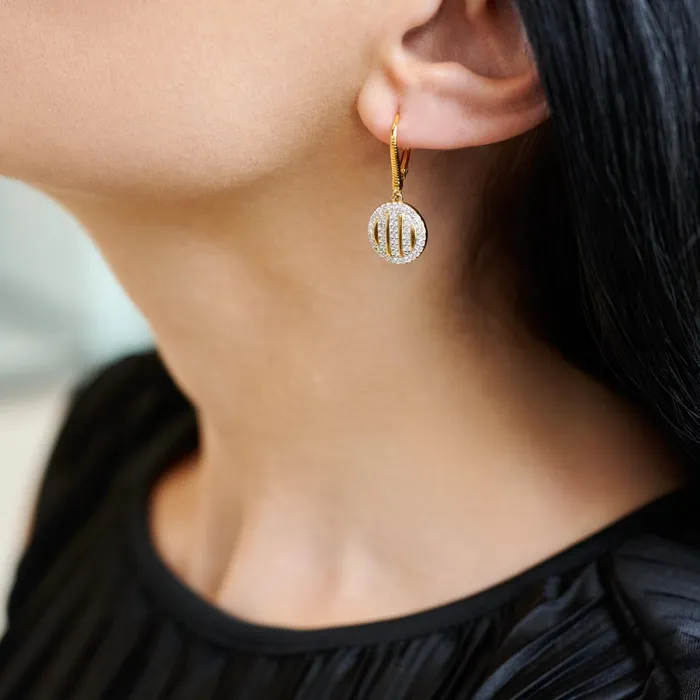 Freida Rothman Earrings Freida Rothman Radiance Leverback Earrings