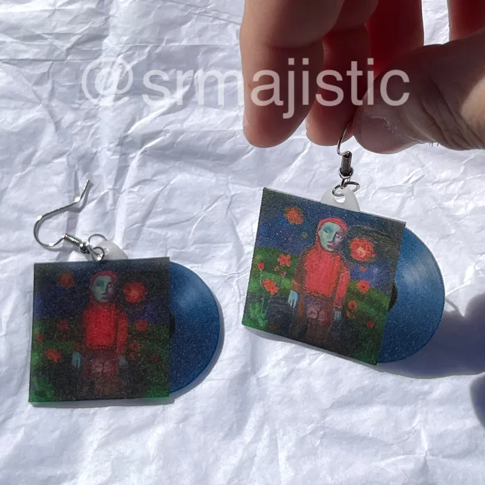 Girl in Red If I Could Make it Go Quiet Vinyl Album Handmade Earrings Sam Makes Things Earrings