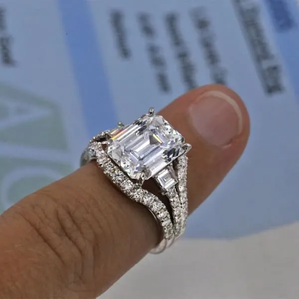 Great 18k White Gold Engagement Ring with Diamonds 629ct Diamond Source NYC Rings