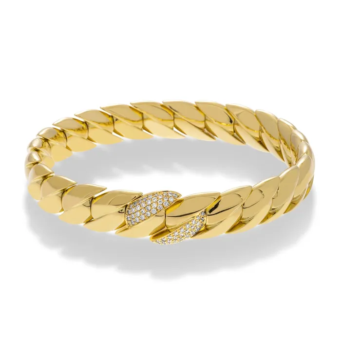 Hulchi Belluni Hulchi Belluni 18K Yellow Gold Tresore Diamond Bracelet Bracelets Hulchi Belluni Hulchi Belluni 18K Yellow Gold Tresore Diamond Bracelet Bracelets