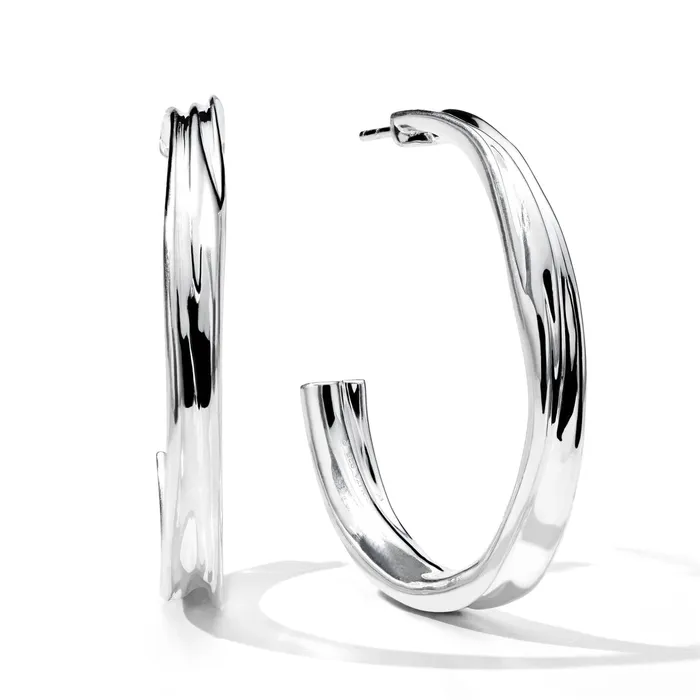 Ippolita Earrings Ippolita Sterling Silver Classico Crush 3 Hoop Earrings