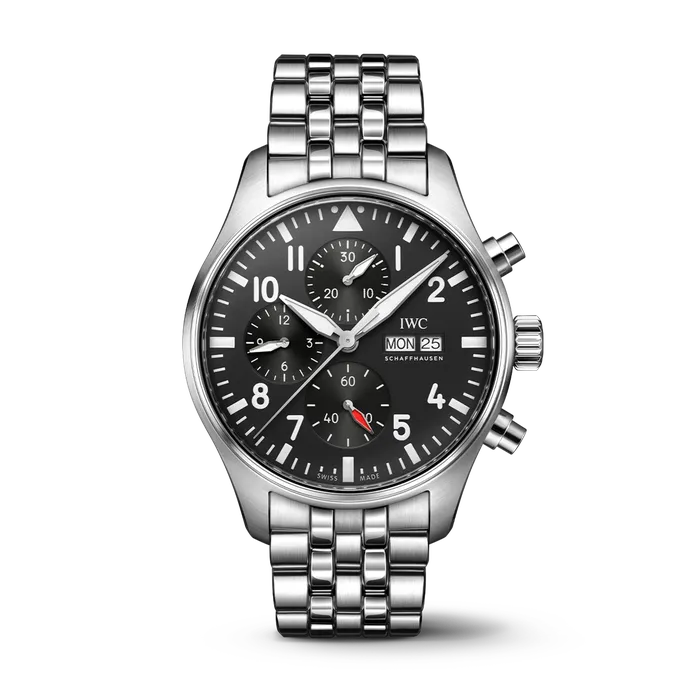 IWC Schaffhausen Watches IWC Schaffhausen Pilots Watch Chronograph Black Dial 43mm IWC Schaffhausen Watches IWC Schaffhausen Pilots Watch Chronograph Black Dial 43mm