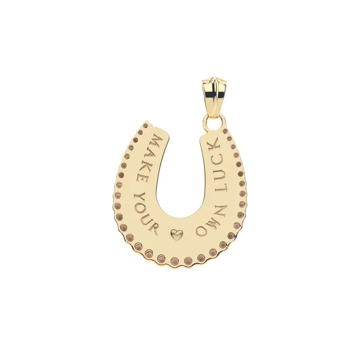 Jane Win Necklaces Jane Win Feeling Lucky Mother of Pearl Horseshoe Pendant Necklace