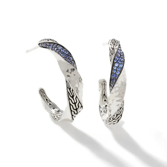 John Hardy Classic Chain Sterling Silver Twisted Hoop Earrings John Hardy Earrings John Hardy Classic Chain Sterling Silver Twisted Hoop Earrings John Hardy Earrings