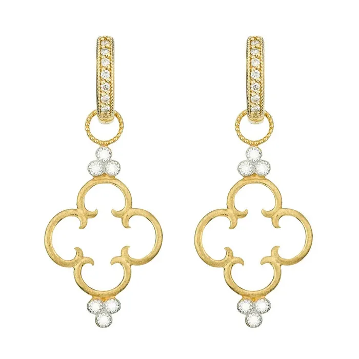 Jude Frances Jude Frances Simple Clover Diamond Trio Earring Charms Earrings Jude Frances Jude Frances Simple Clover Diamond Trio Earring Charms Earrings