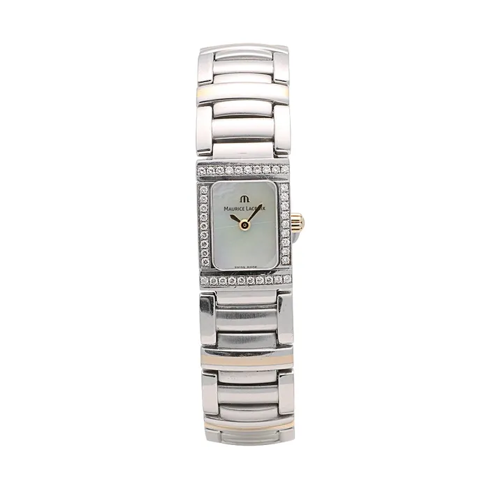 Maurice LaCroix Rings Maurice Lacroix Miros Ladies TwoTone MOP Dial 155 x 22mm Quartz PreownedSee Description