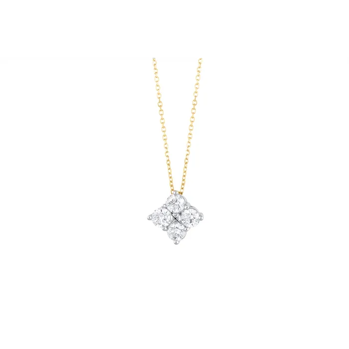Meierotto Jewelers 14K White Gold Diamond Quad Pendant on 14K Yellow Gold Chain PreStyled Sets Meierotto Jewelers 14K White Gold Diamond Quad Pendant on 14K Yellow Gold Chain PreStyled Sets
