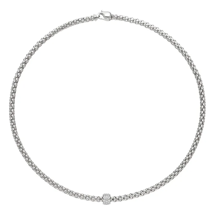 Necklaces FOPE Fope 18K White Gold Solo Collection Diamond Necklace 18 inch Necklaces FOPE Fope 18K White Gold Solo Collection Diamond Necklace 18 inch