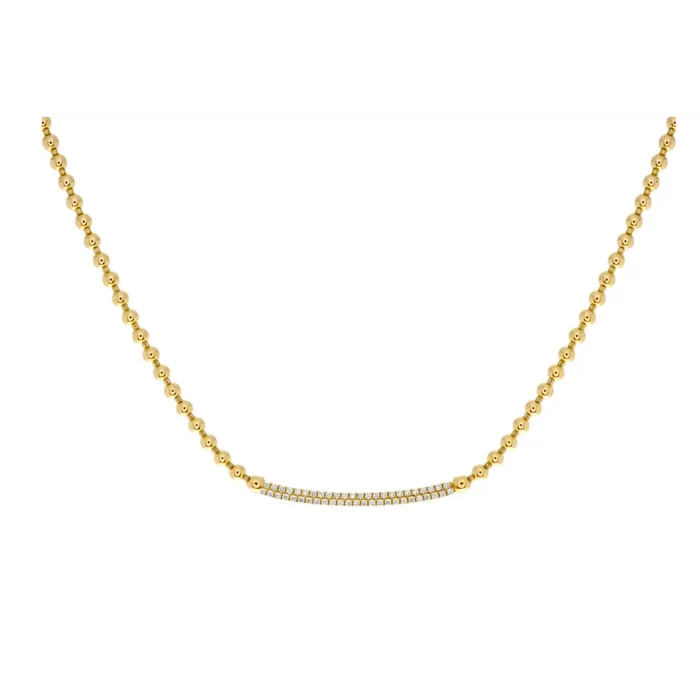 Necklaces Hulchi Belluni Hulchi Belluni 18K Yellow Gold Tresore Diamond Necklace