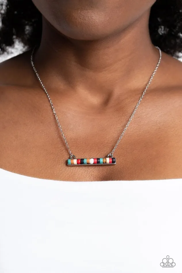 Necklaces Paparazzi Jewelry Paparazzi Necklace Barred Bohemian Multi