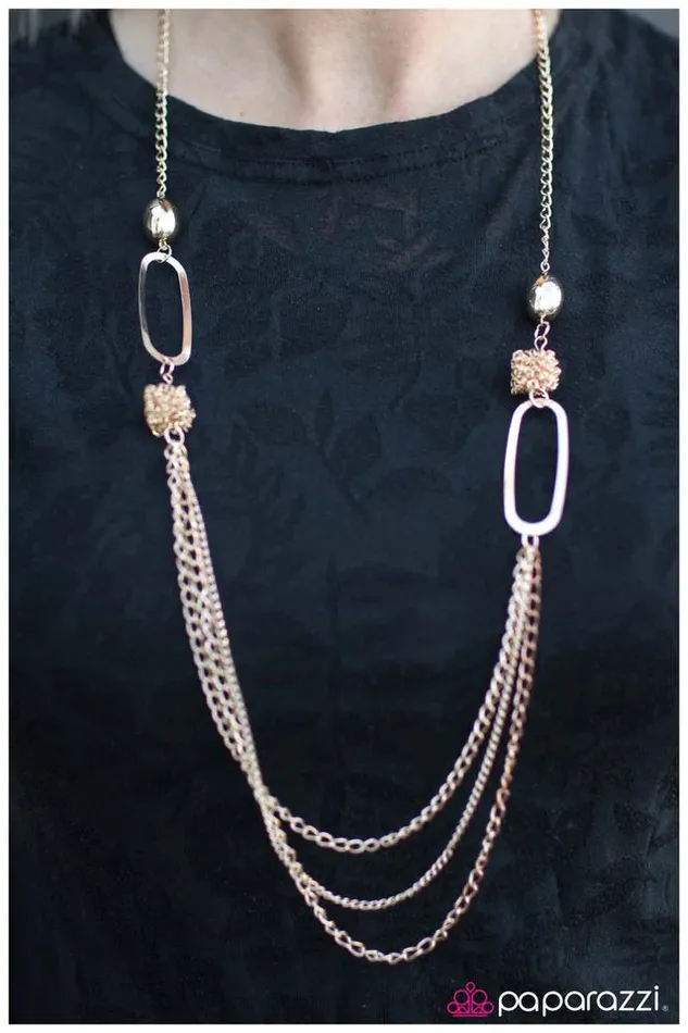 Necklaces Paparazzi Jewelry Paparazzi Necklace Cosmic Cube Gold