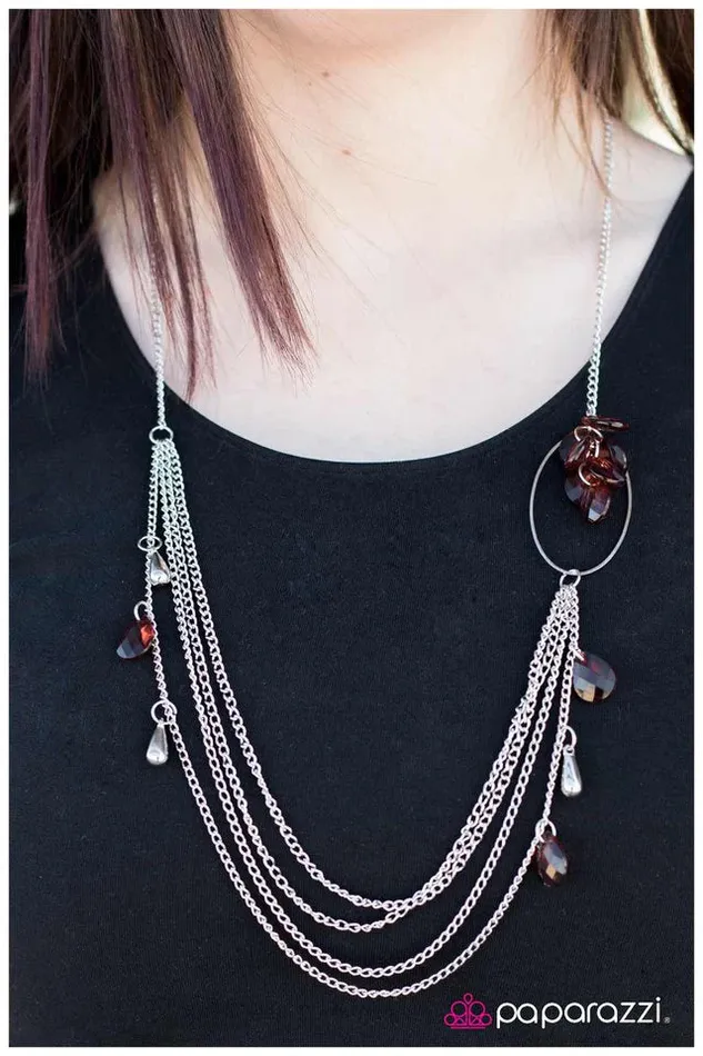 Necklaces Paparazzi Jewelry Paparazzi Necklace Drawing A Crowd Brown