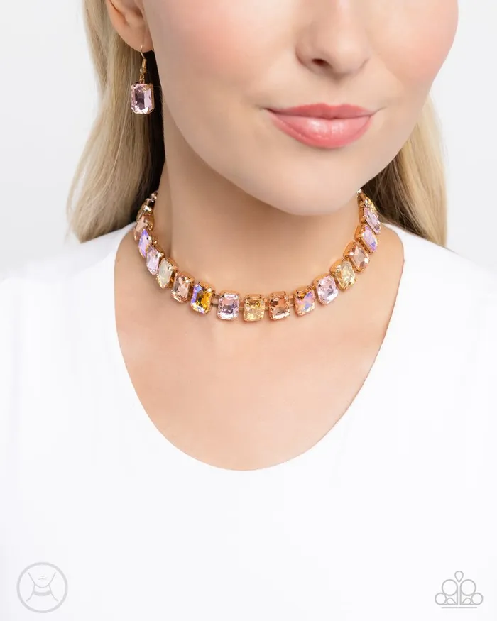 Necklaces Paparazzi Jewelry Paparazzi Necklace Ecstatic Emeralds Gold