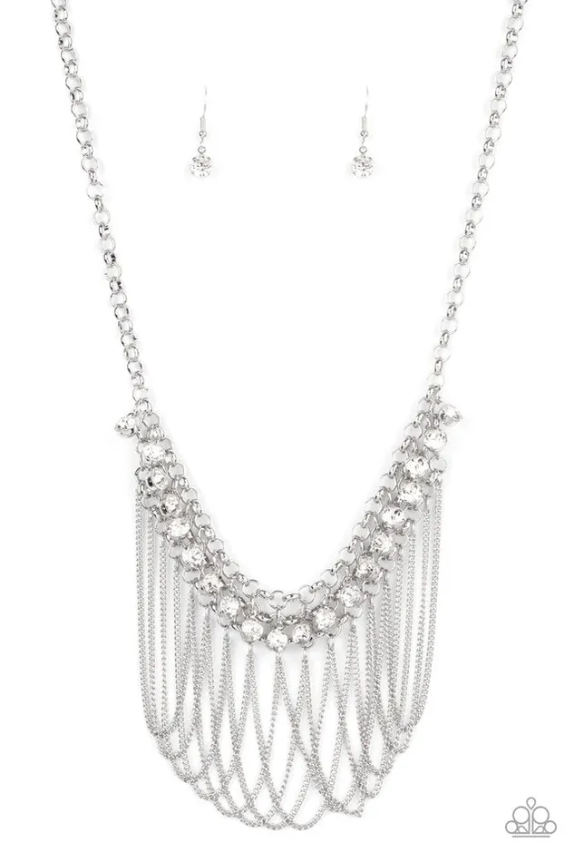 Necklaces Paparazzi Jewelry Paparazzi Necklace Flaunt Your Fringe White Necklaces Paparazzi Jewelry Paparazzi Necklace Flaunt Your Fringe White