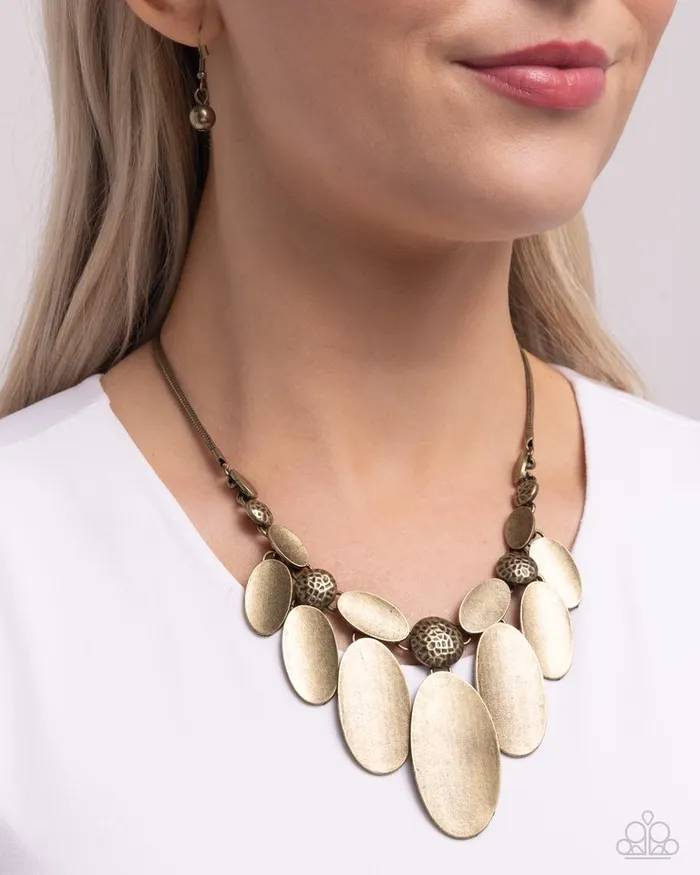 Necklaces Paparazzi Jewelry Paparazzi Necklace Hammered Horoscope Brass