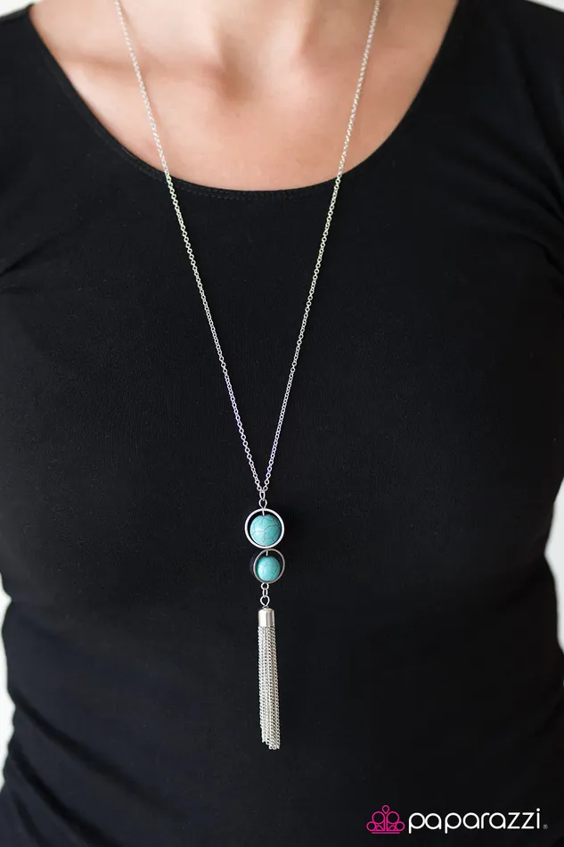 Necklaces Paparazzi Jewelry Paparazzi Necklace I Know It ZEN I See It Blue