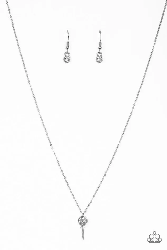 Necklaces Paparazzi Jewelry Paparazzi Necklace Key Figure White