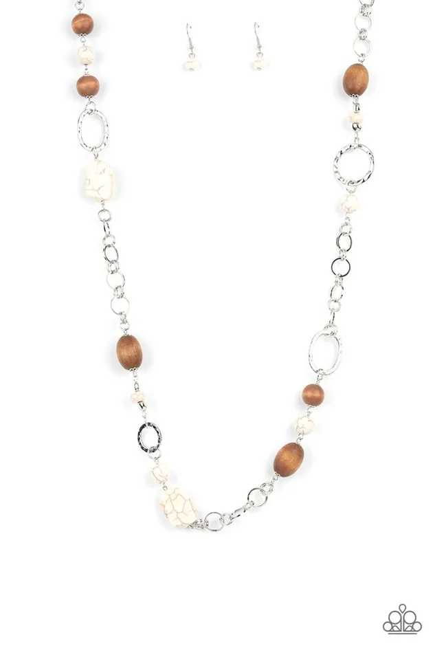 Necklaces Paparazzi Jewelry Paparazzi Necklace Prairie Reserve White Necklaces Paparazzi Jewelry Paparazzi Necklace Prairie Reserve White