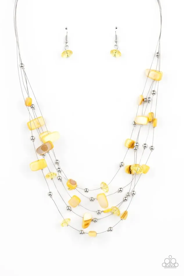 Necklaces Paparazzi Jewelry Paparazzi Necklace Prismatic Pebbles Yellow Necklaces Paparazzi Jewelry Paparazzi Necklace Prismatic Pebbles Yellow