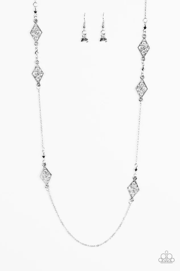 Necklaces Paparazzi Jewelry Paparazzi Necklace Starlight Carpet Ride Silver