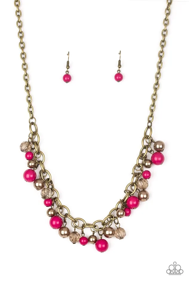 Necklaces Paparazzi Jewelry Paparazzi Necklace The GRIT Crowd Pink