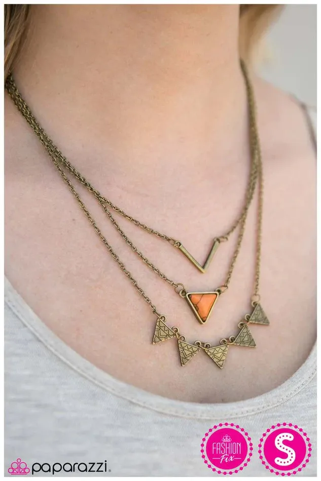 Necklaces Paparazzi Jewelry Paparazzi Necklace TRIbal Style Orange
