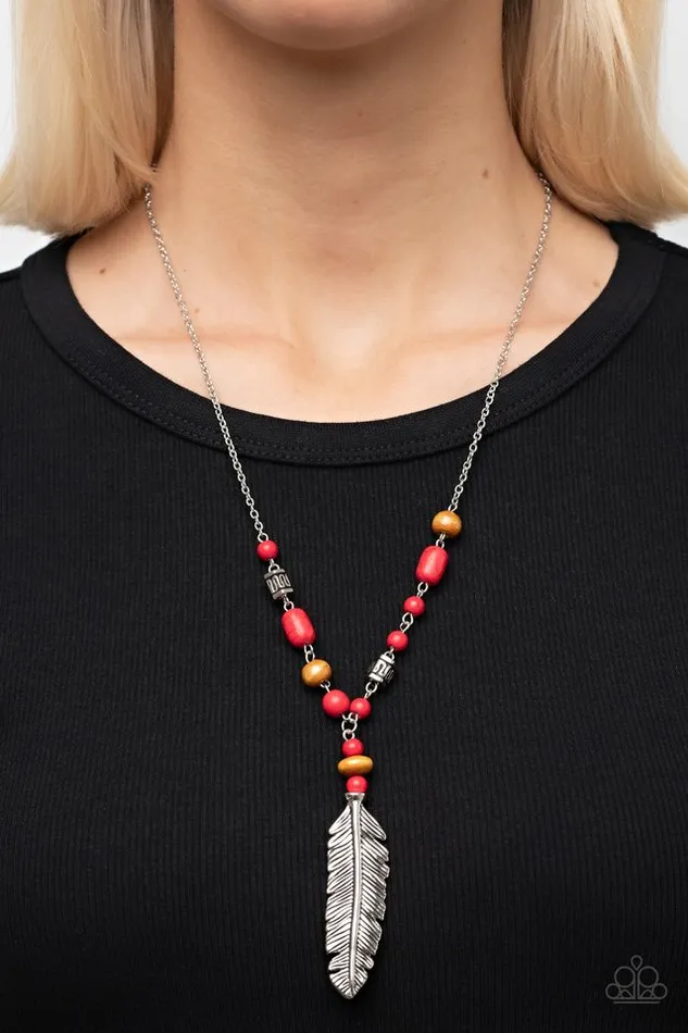 Necklaces Paparazzi Jewelry Paparazzi Necklace Watch Me Fly Red
