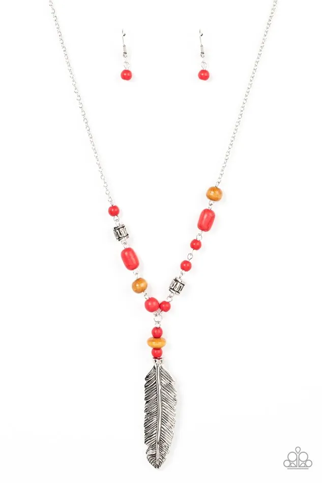Necklaces Paparazzi Jewelry Paparazzi Necklace Watch Me Fly Red