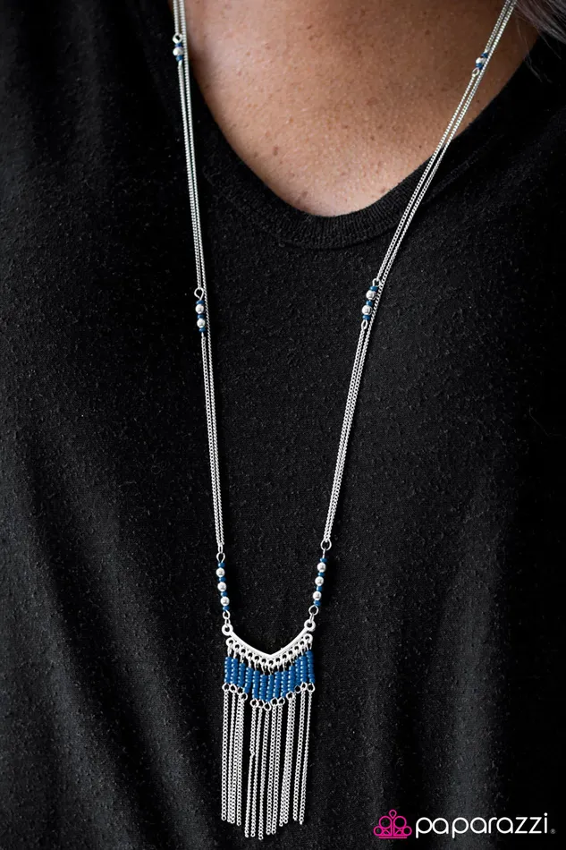 Necklaces Paparazzi Jewelry Paparazzi Necklace Wild Winds Blue