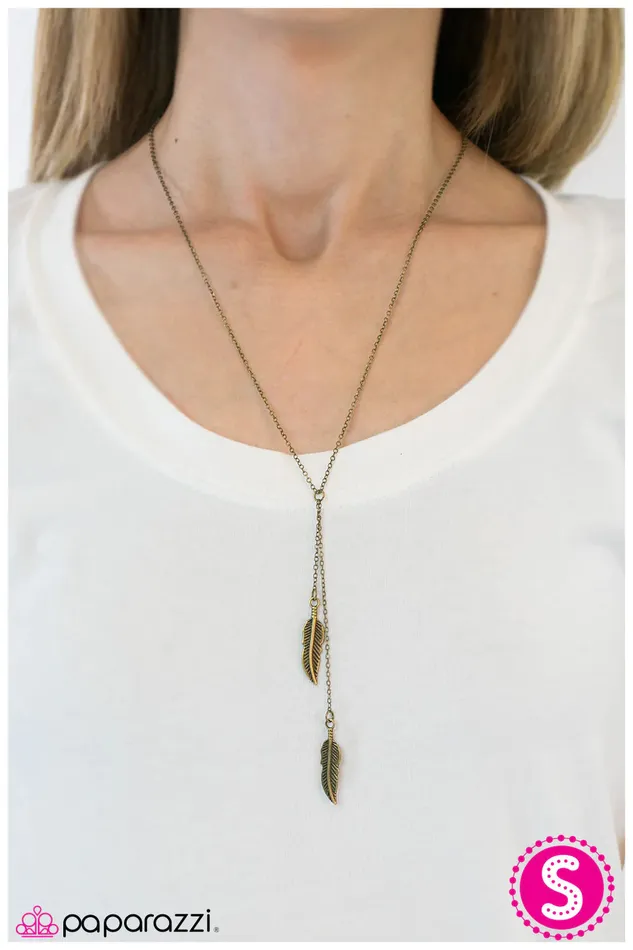 Necklaces Paparazzi Necklace Flying South For The Winter Brass Paparazzi Jewelry