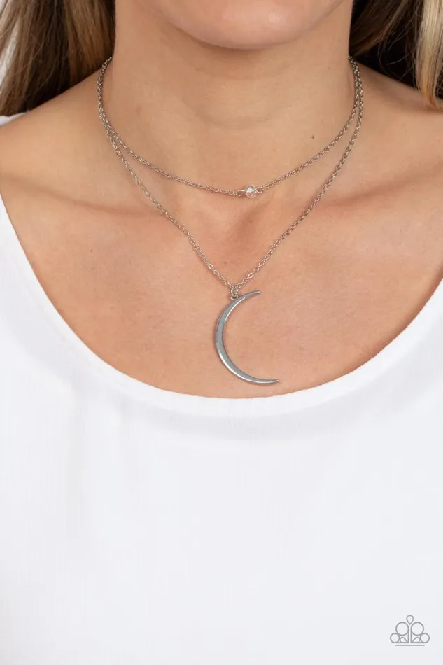 Necklaces Paparazzi Necklace Modern Moonbeam White Paparazzi Jewelry