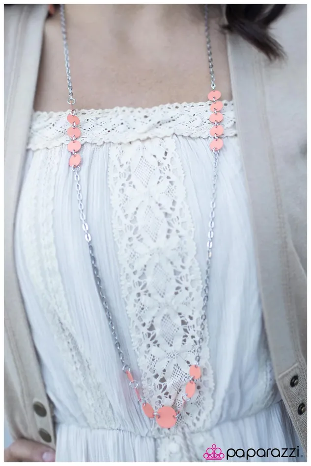 Necklaces Paparazzi Necklace Night at the Disco Orange Paparazzi Jewelry