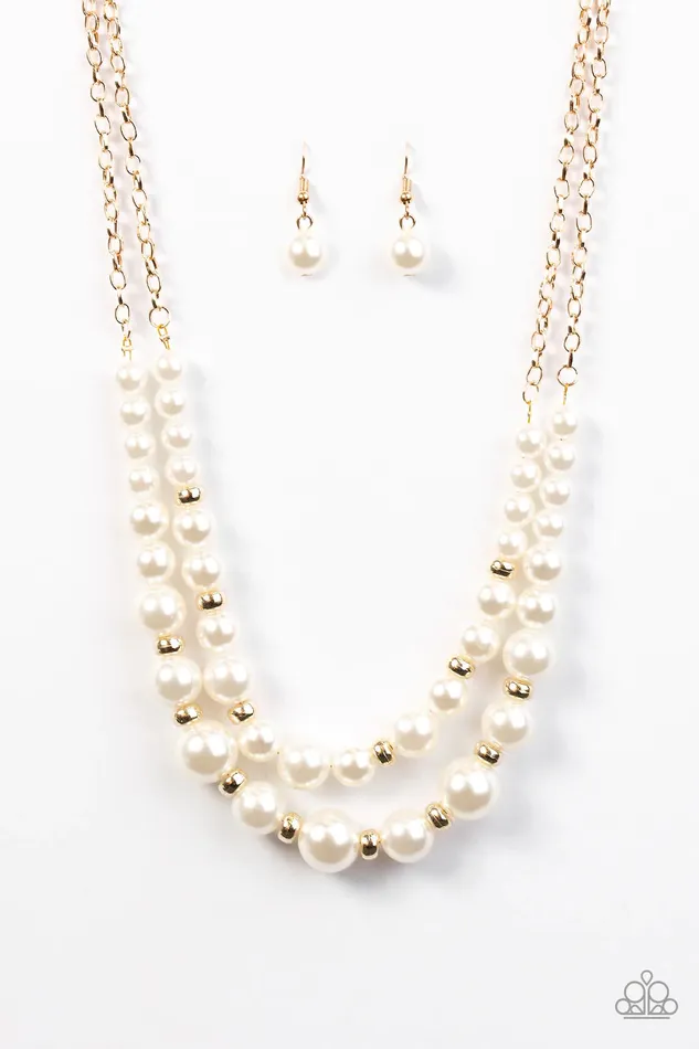Necklaces Paparazzi Necklace Pearly Perfectionist Gold Paparazzi Jewelry