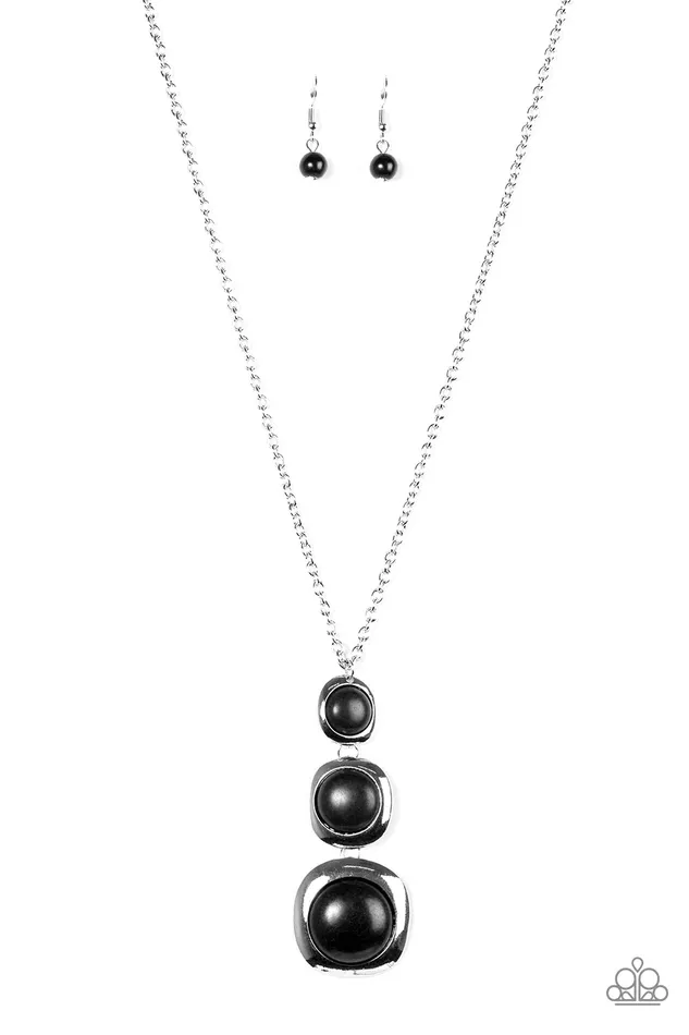 Necklaces Paparazzi Necklace Stone Tranquility Black Paparazzi Jewelry