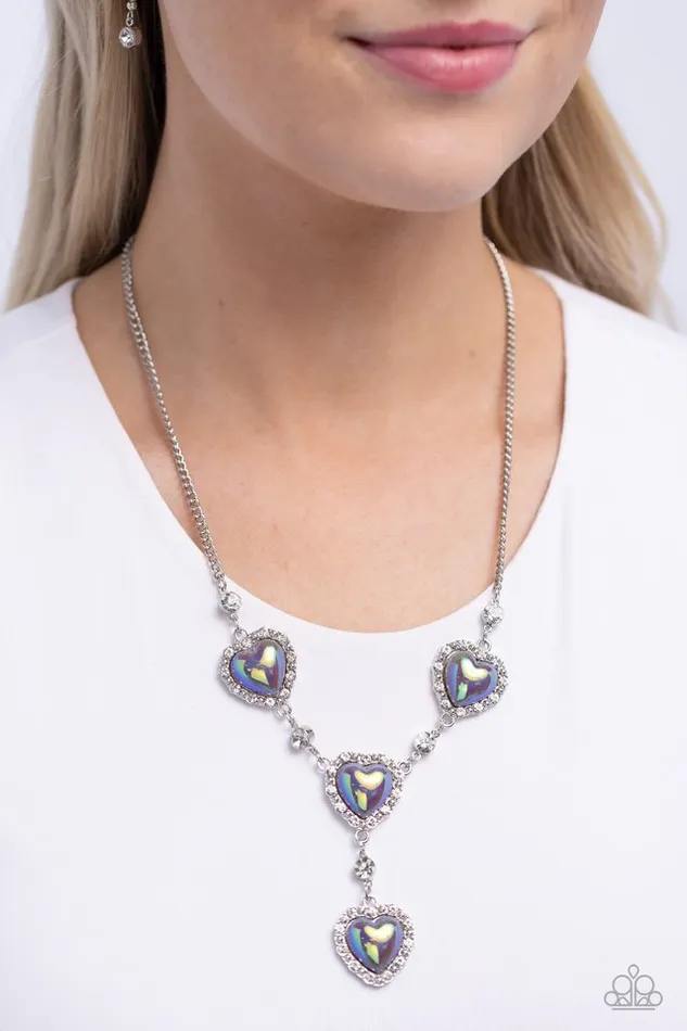 Necklaces Paparazzi Necklace Stuck On You Silver Paparazzi Jewelry