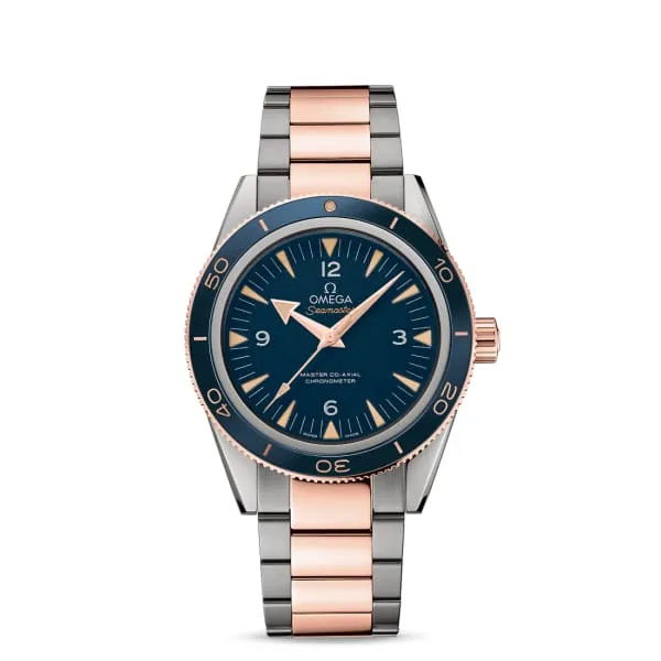 Omega Bracelets Omega Seamaster 41mm Watch Ref 23360412103001 Blue Index Dial Two Tone Stainless Steel 18K Rose Gold Bracelet Omega Bracelets Omega Seamaster 41mm Watch Ref 23360412103001 Blue Index Dial Two Tone Stainless Steel 18K Rose Gold Bracelet