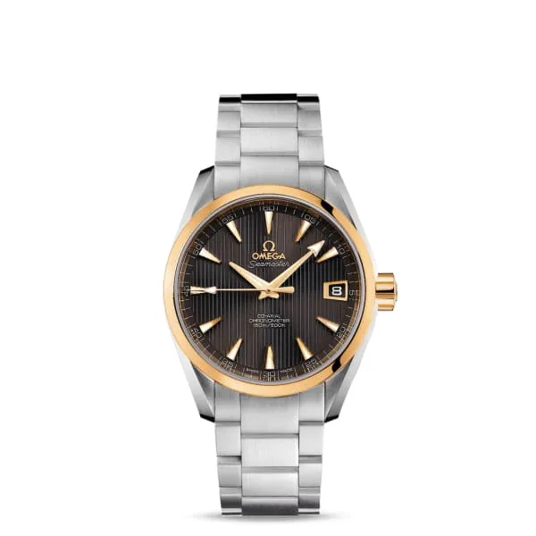 Omega Seamaster 39mm Watch Ref 23120392106004 Grey Index Dial 18K Yellow Gold Bezel Stainless Steel Bracelet Omega Bracelets Omega Seamaster 39mm Watch Ref 23120392106004 Grey Index Dial 18K Yellow Gold Bezel Stainless Steel Bracelet Omega Bracelets