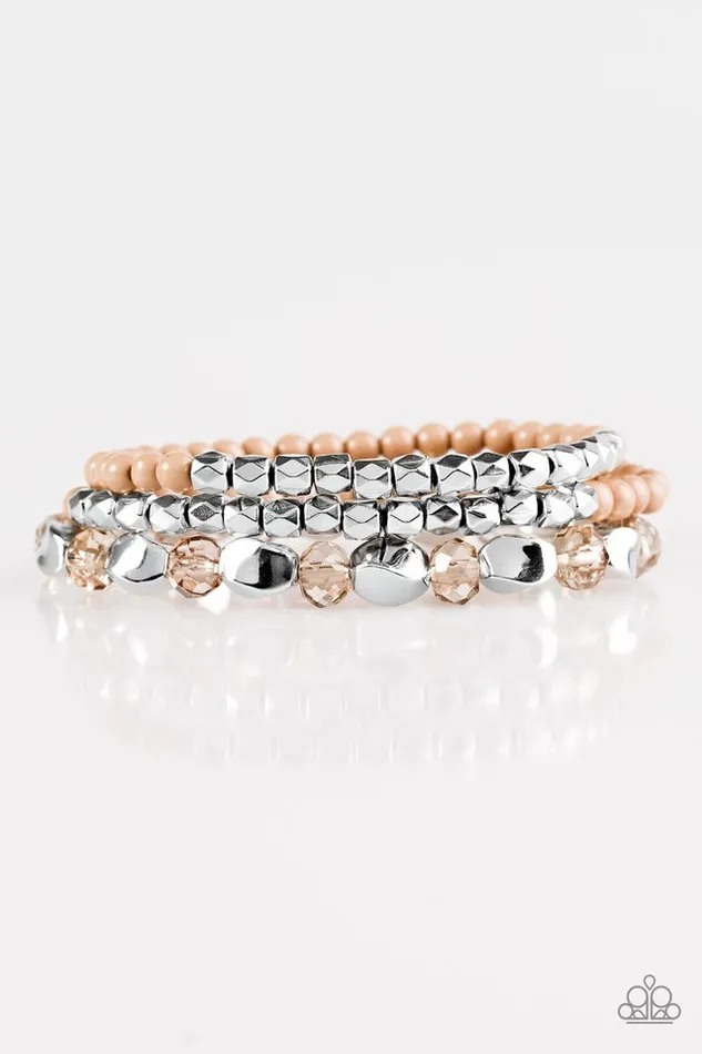 Paparazzi Bracelet Beaded Bravado Brown Paparazzi Jewelry Bracelets