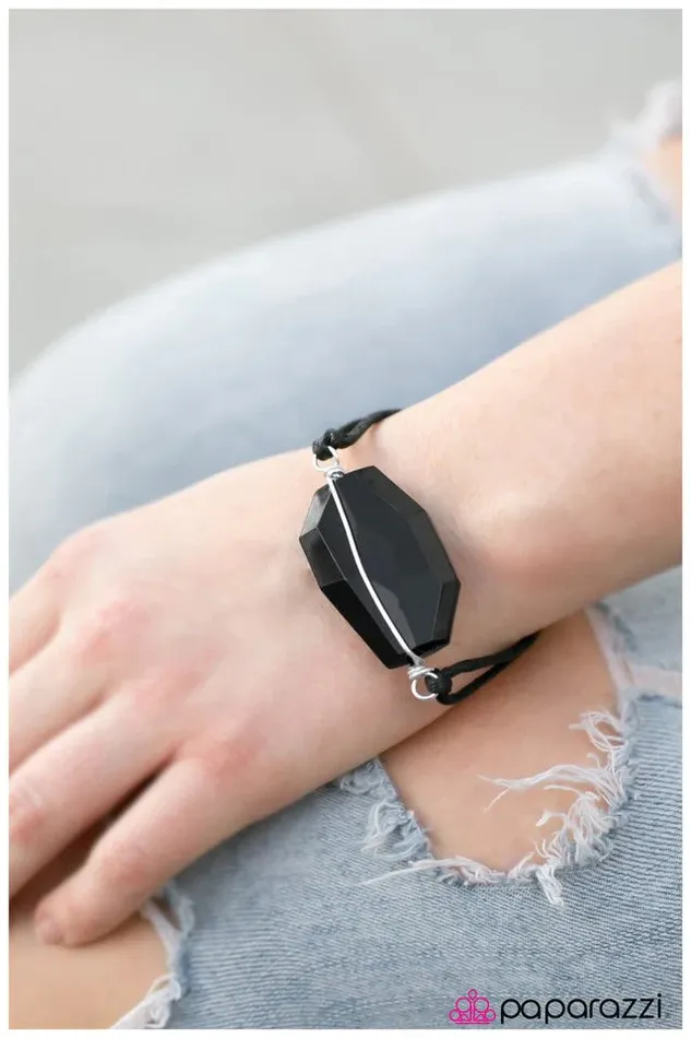 Paparazzi Bracelet Black EnWRAPture Black Paparazzi Jewelry Bracelets