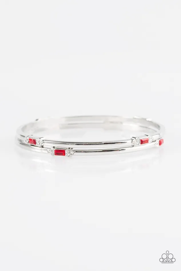Paparazzi Bracelet BRIGHT Here BRIGHT Now Red Paparazzi Jewelry Bracelets